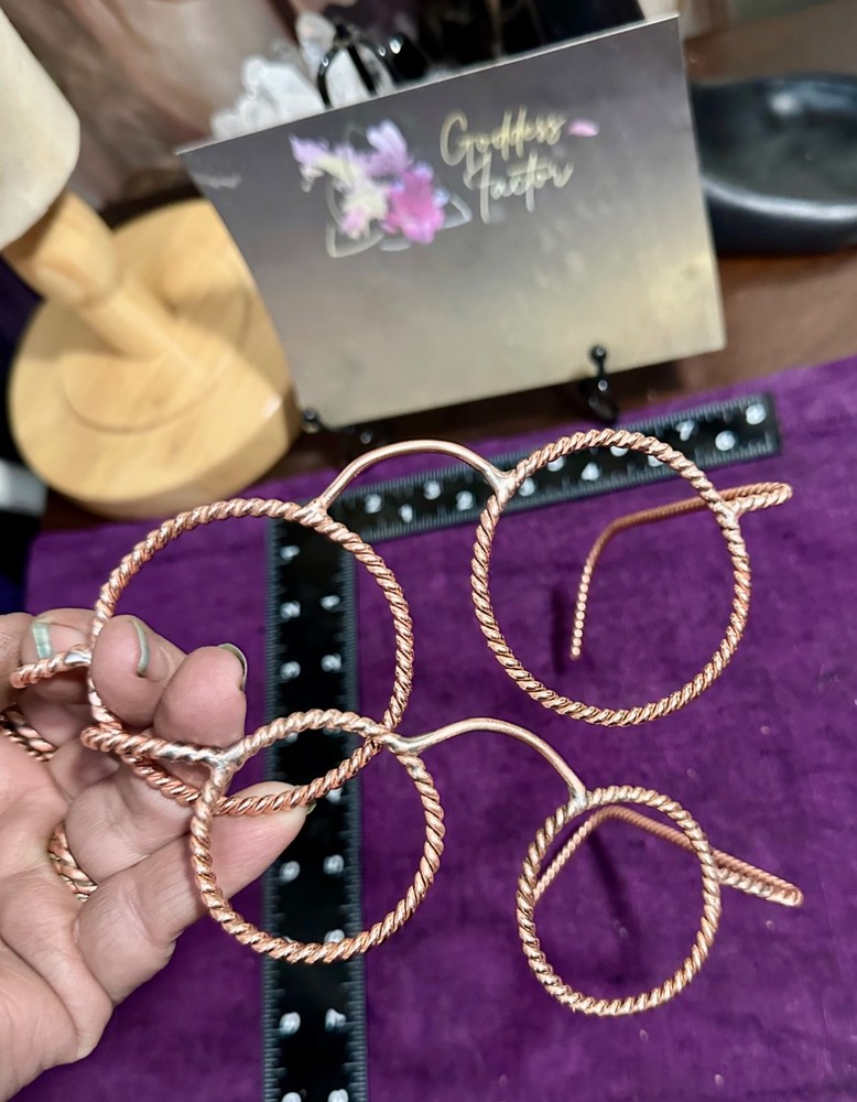 Pure Bare Copper Tensor ring glasses