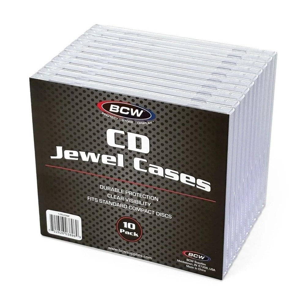 Clear CD Jewel Cases - 10 Pack | Standard Single Disc Replacement Cases | Cla...