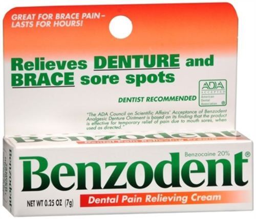 4 Pack Benzodent Denture Ointment - 0.25 Oz Each