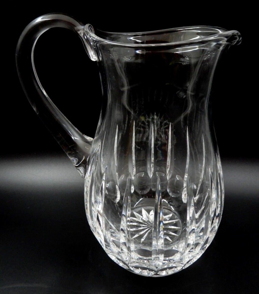 ATLANTIS CRYSTAL 8-1/2" TALL CLEAR TATTOO PATTERN PITCHER