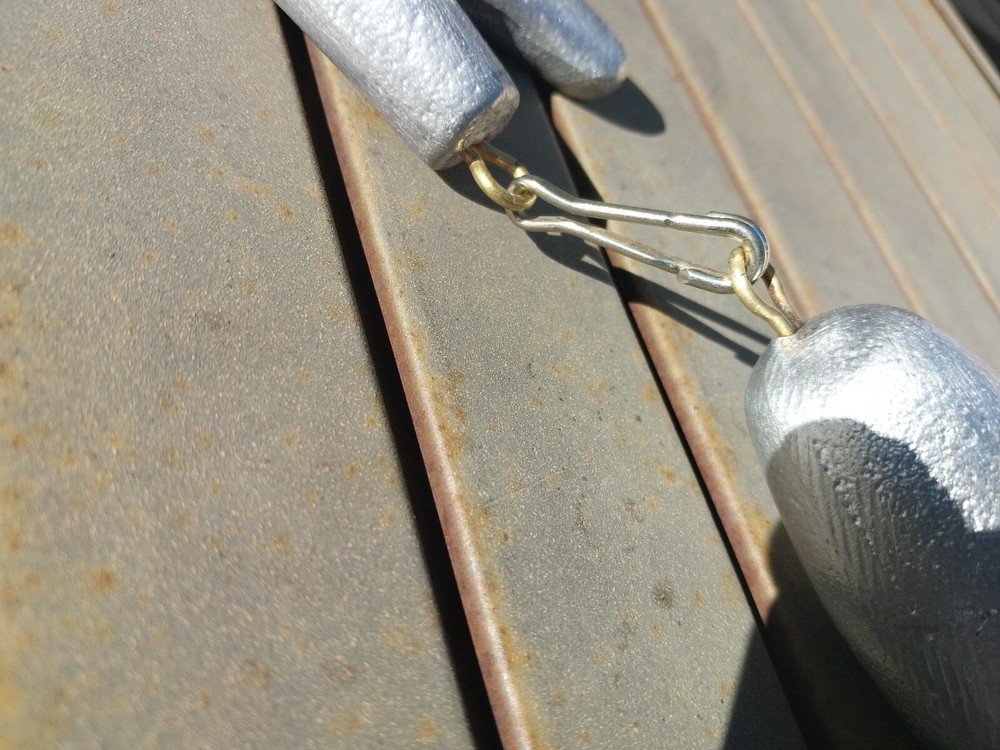 New Stackable 2.5 lb Lead Fish shaped Downrigger weights.