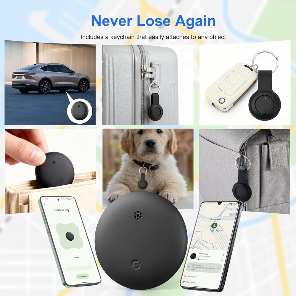Dust & Water Proof Android Tracker Tags, 4 Pack