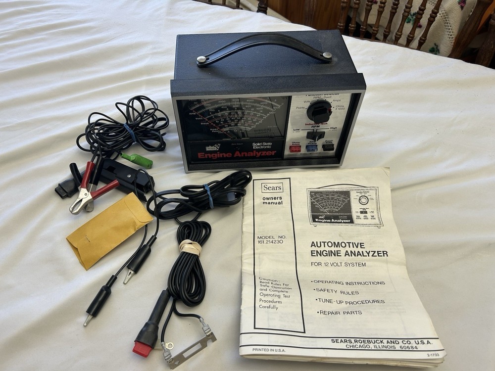 Sears Craftsman Model 161.214230Solid State Electronic Engine Analyzer W Manual