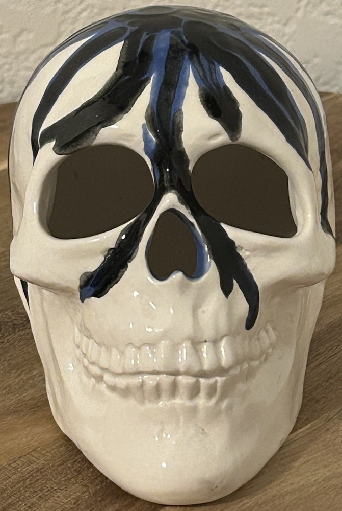 Drip Glazed Ceramic Skull (5.5” x 4.5” x 3.5”) 8 oz #7