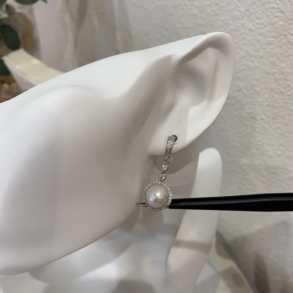 Mabe pearl earrings Drop S925 Silver