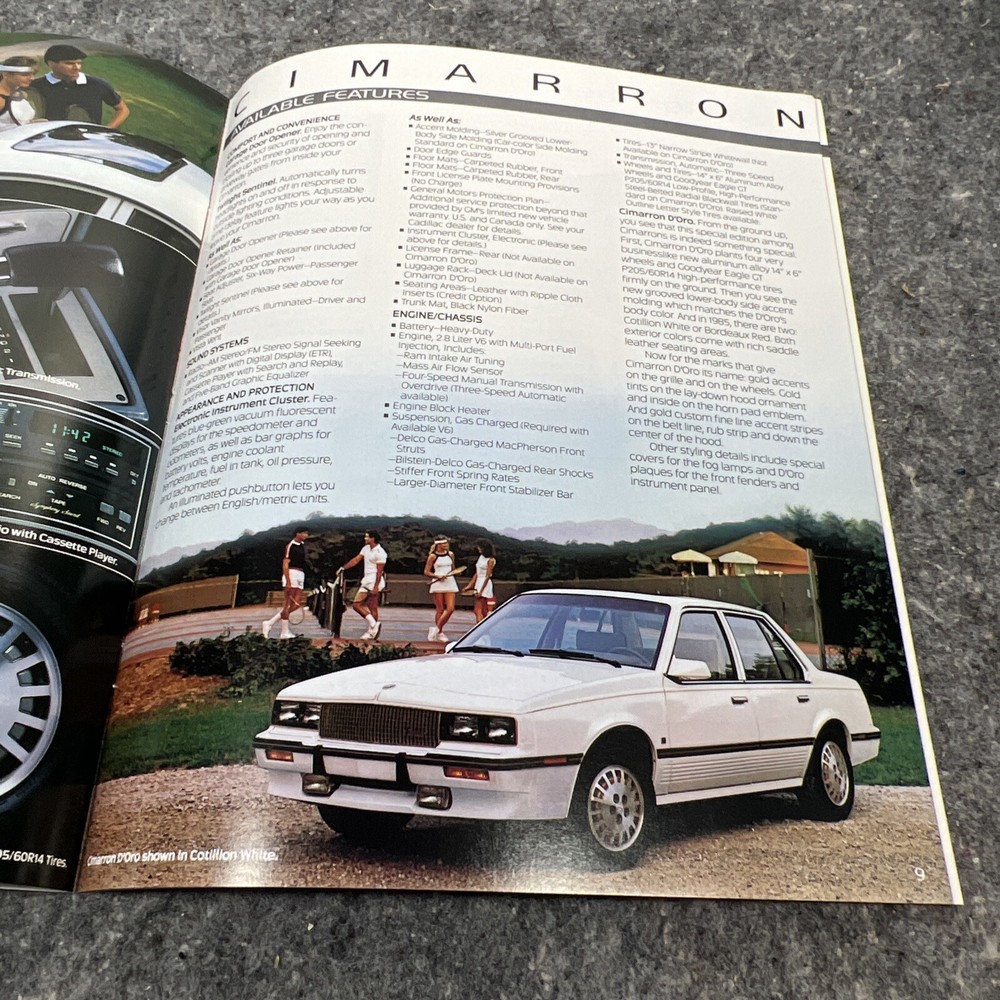 Original 1985 Cadillac Cimarron Sales Brochure 85