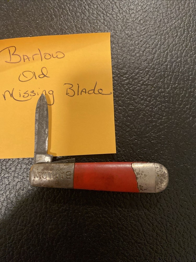 Vintage Barlow Pocket Knife *missing Blade/cracked Case*