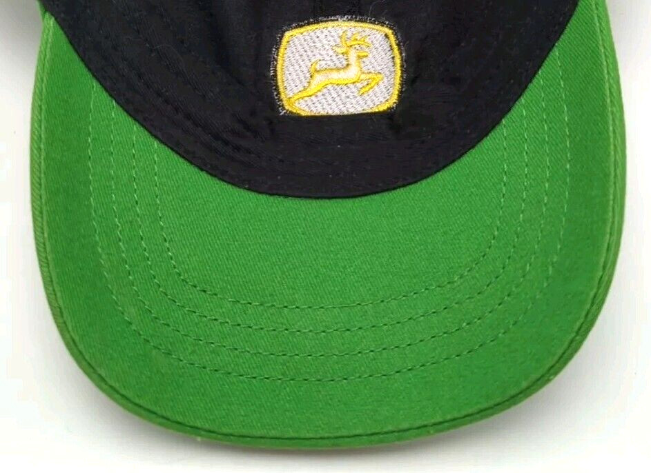 JOHN DEERE hat green cap elastic strap - Toddler size hat