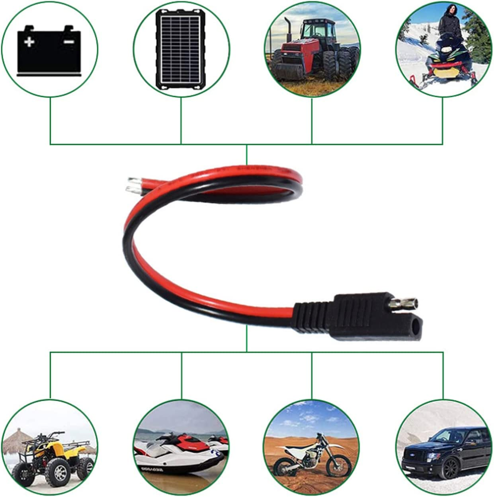 12Awg Sae Connector Extension Cable, Sae Quick Connector Disconnect Plug S