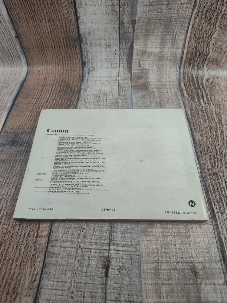 Canon AV-1 Camera Instruction Manual