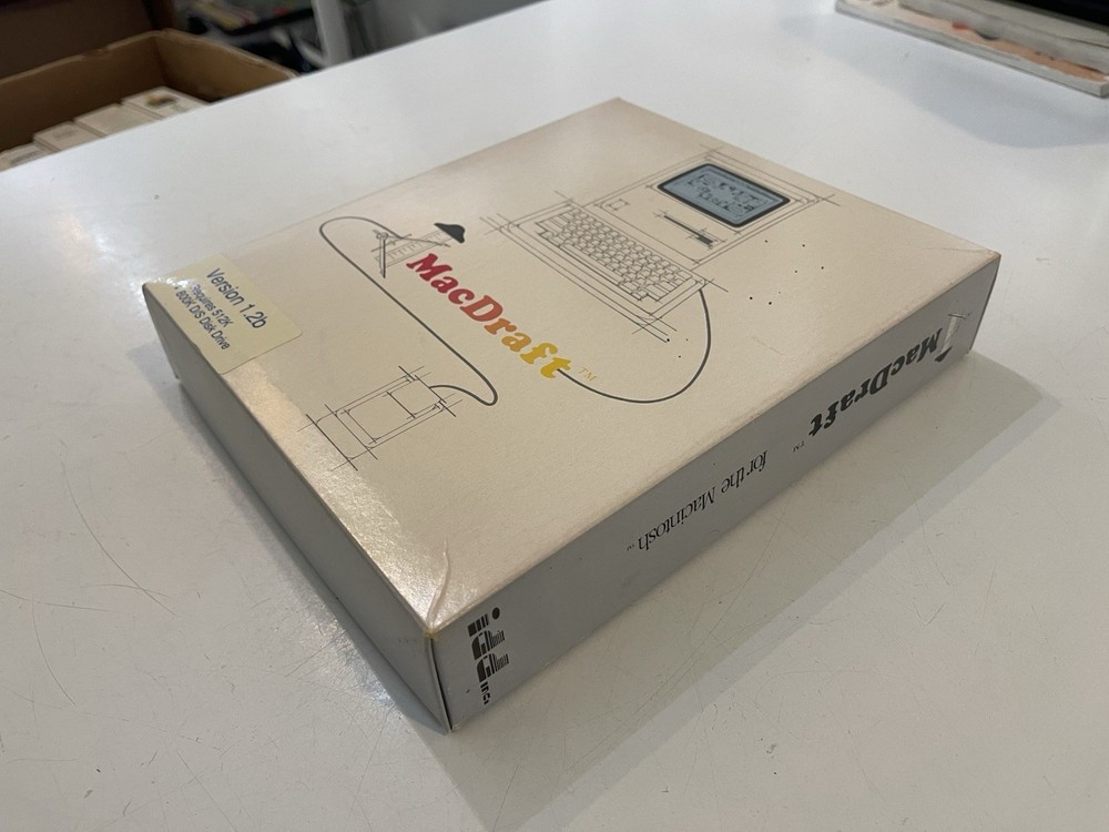 Vintage Macintosh MacDraft 1.2b CAD Software 3.5” Floppy