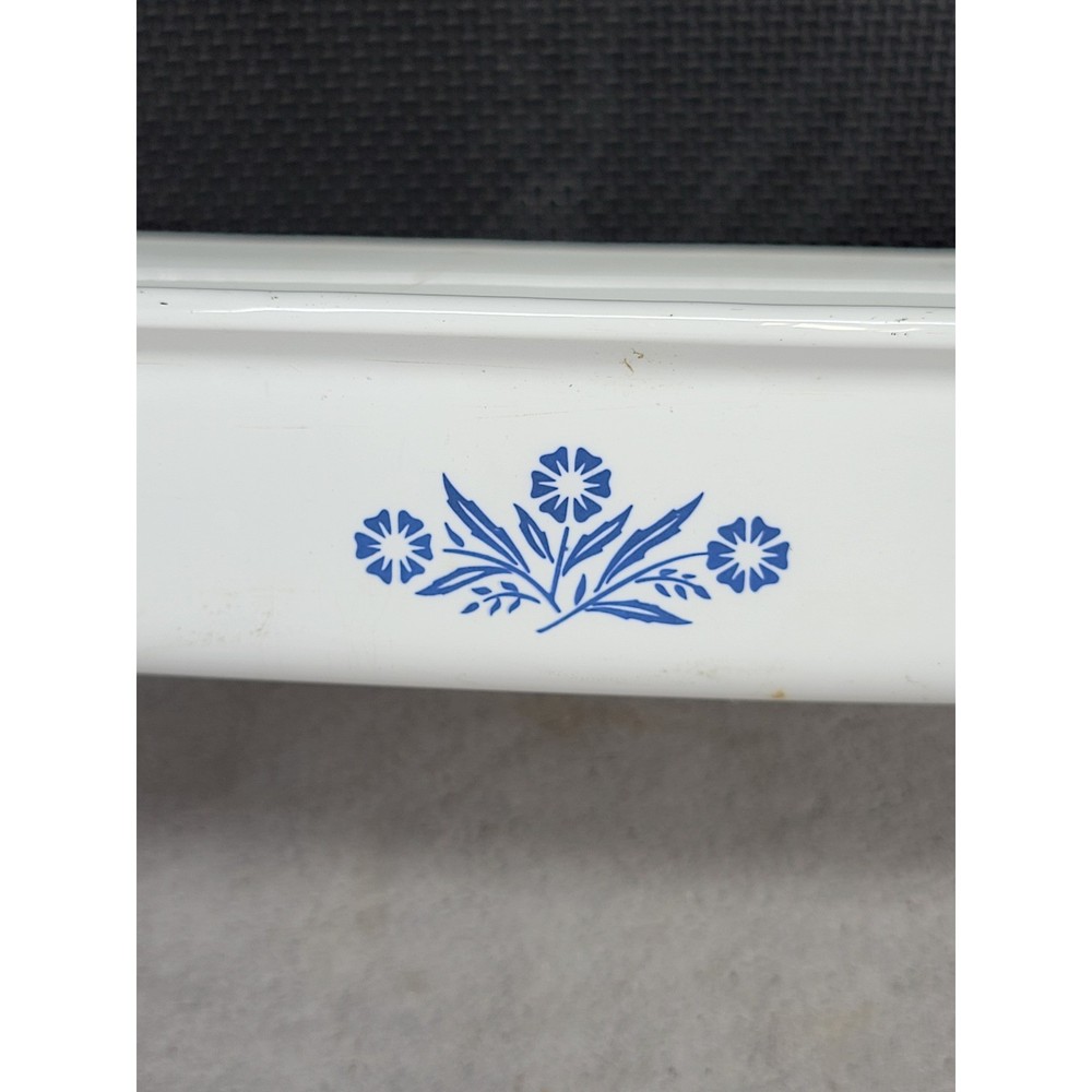 Corning Ware Cornflower Blue 2 Qt Rectangular Roasting Baking Pan P-332 USA