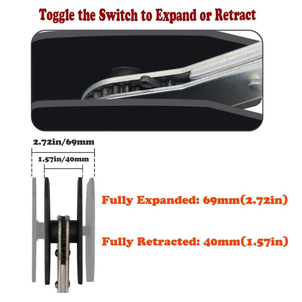 Portable Handle Brake Caliper Press Compression Tool 360° Swing Orange Tool