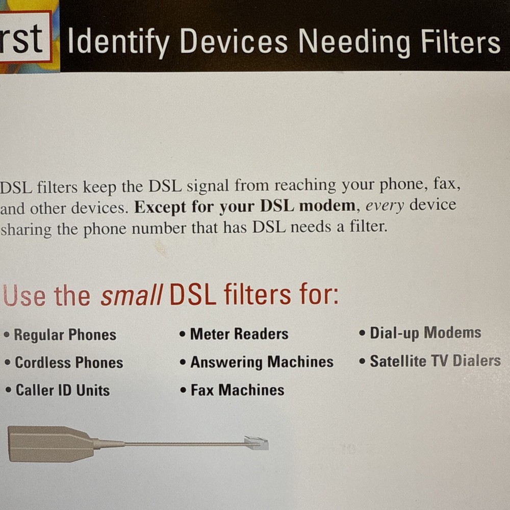2WIRE DSL Filter Kit For Wall Mount Single Line & Regular LFT 4-1 WMPT NEW
