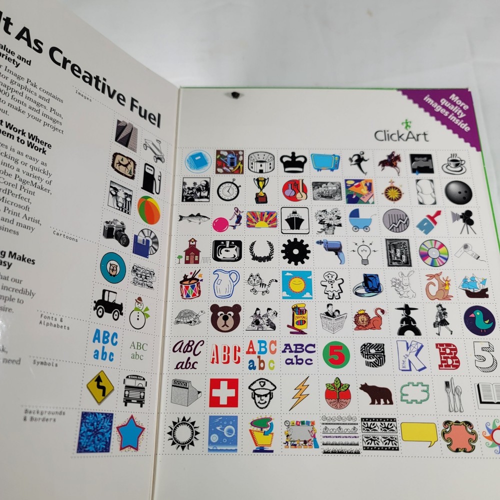 Click Art 40,000 Starter Image Pak Software 4 PC Users Guide Visual Catalog 3CDs