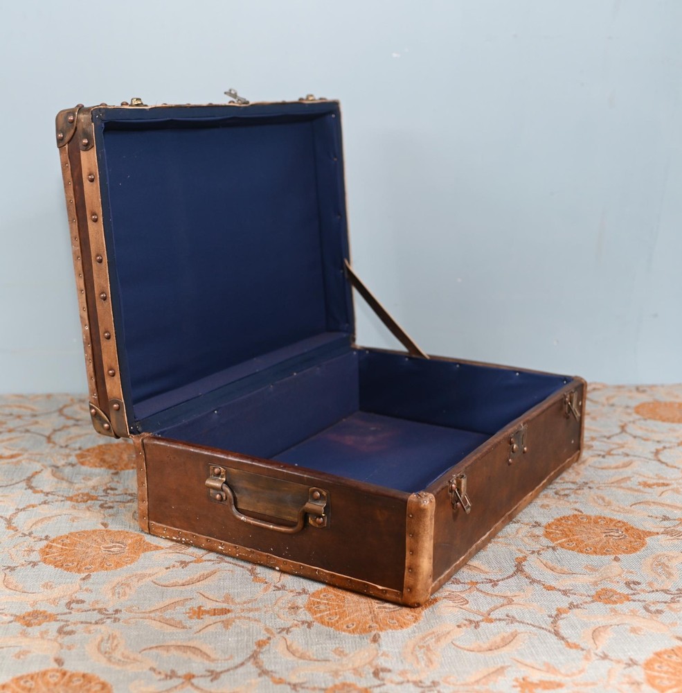 Leather Case Luggage Trunk Coffee Table Box Interior