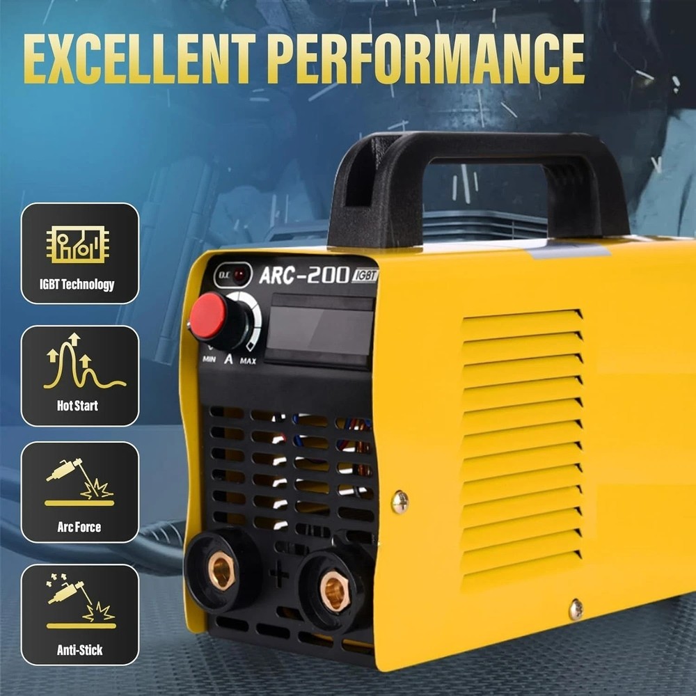 Welding Machine, 110V Plug, 200Amp Power,Beginner Welder With Display LCD Use...