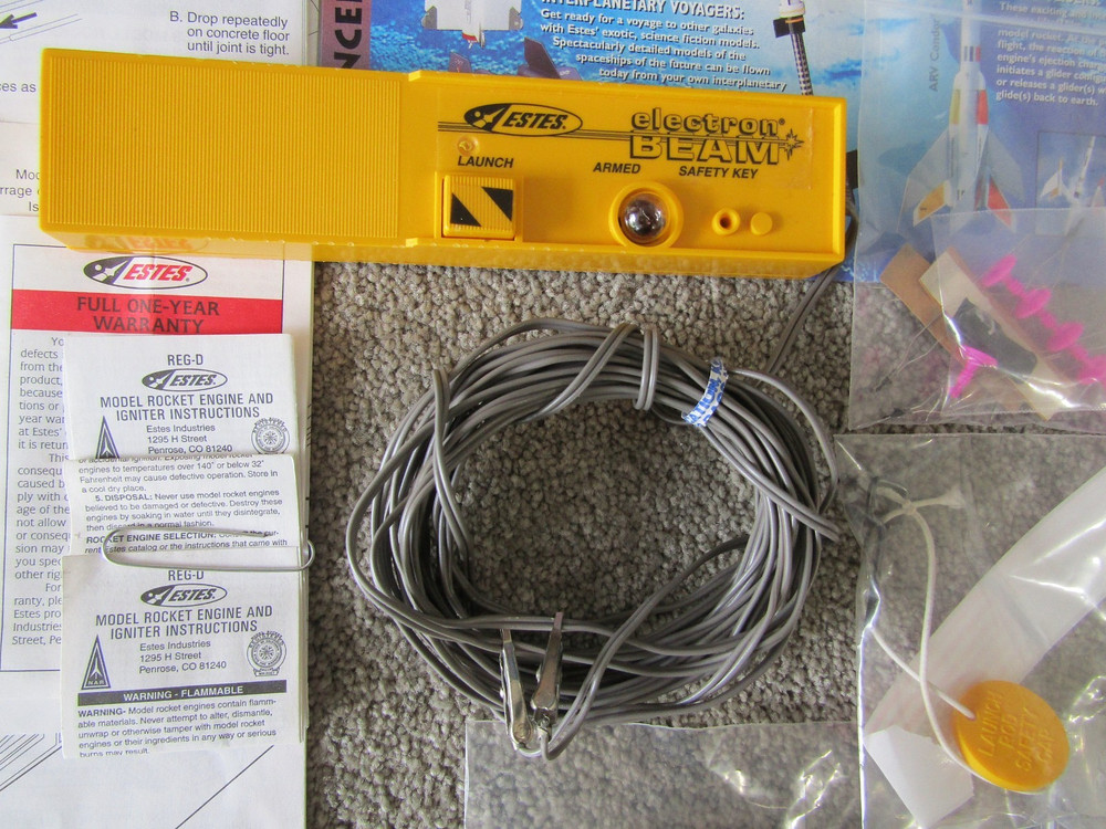 vintage Estes model rocket kit & accessories