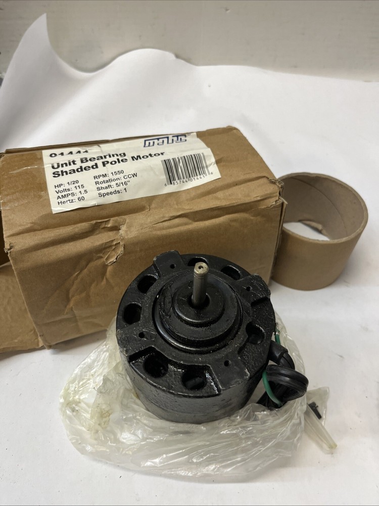 MARS 01441 HP:1/20 Rpm 1550 Unit Bearing Shaded Pole Motor