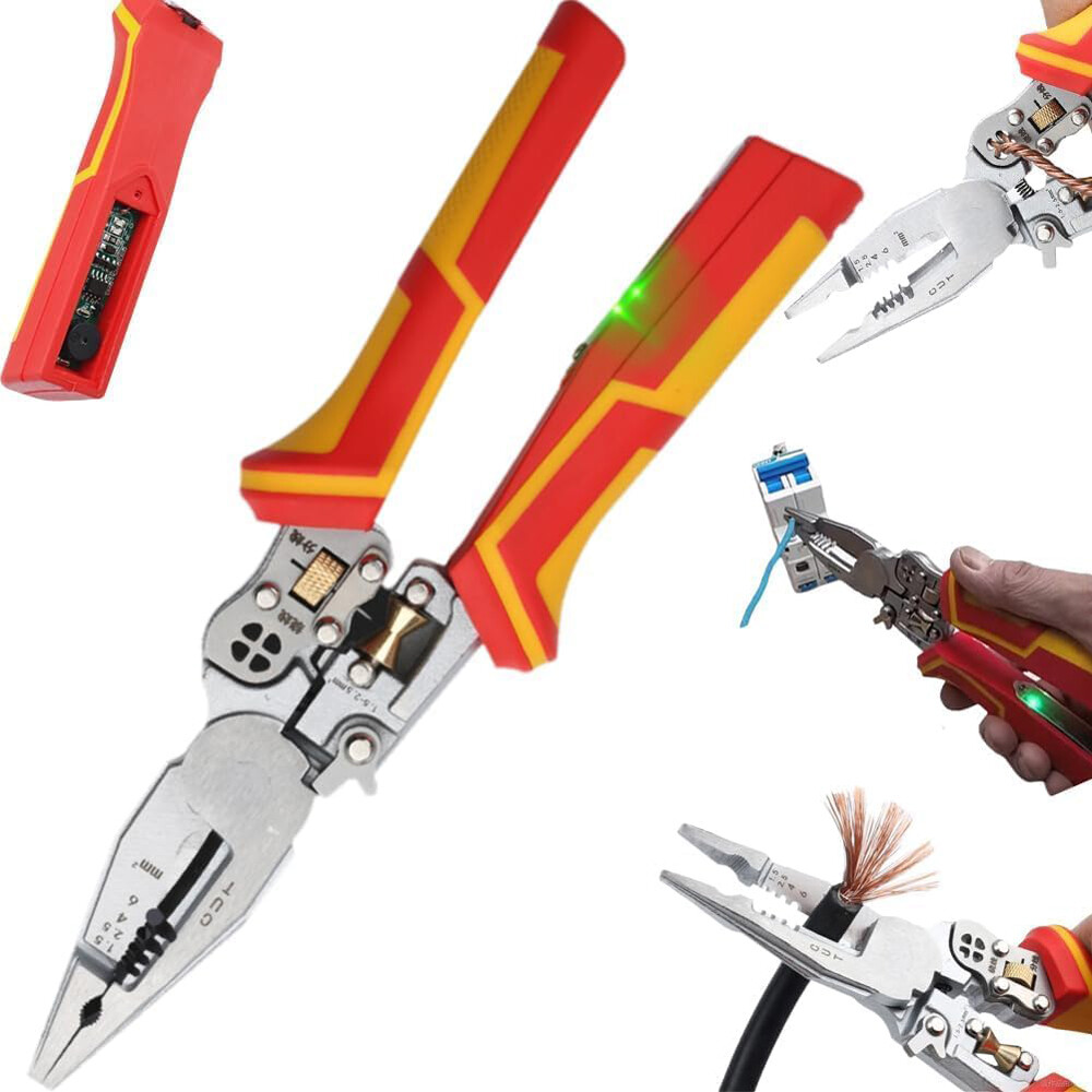 Wire Strippers with Electricity Measurement Function 8in1 Wire Stripping Pliers