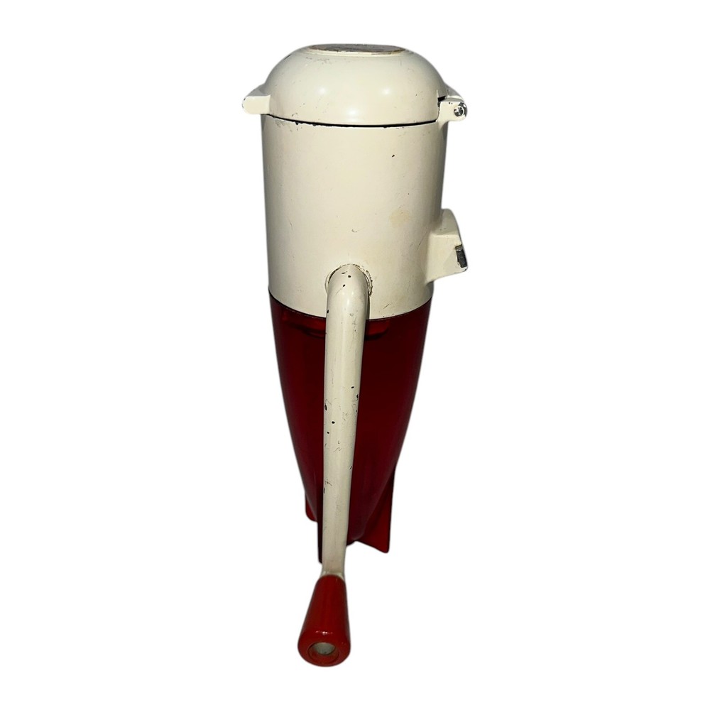 Vintage Dazey Rocket Crank Ice Crusher - Red and White
