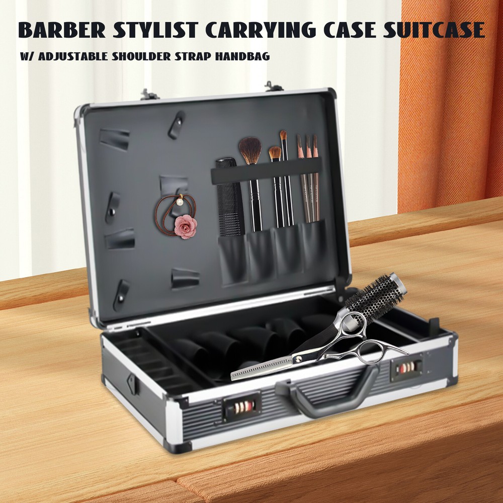 Toolbox Barber Carrying Case Storage Toolbox Hairdressing+2 Password Buckl Gift