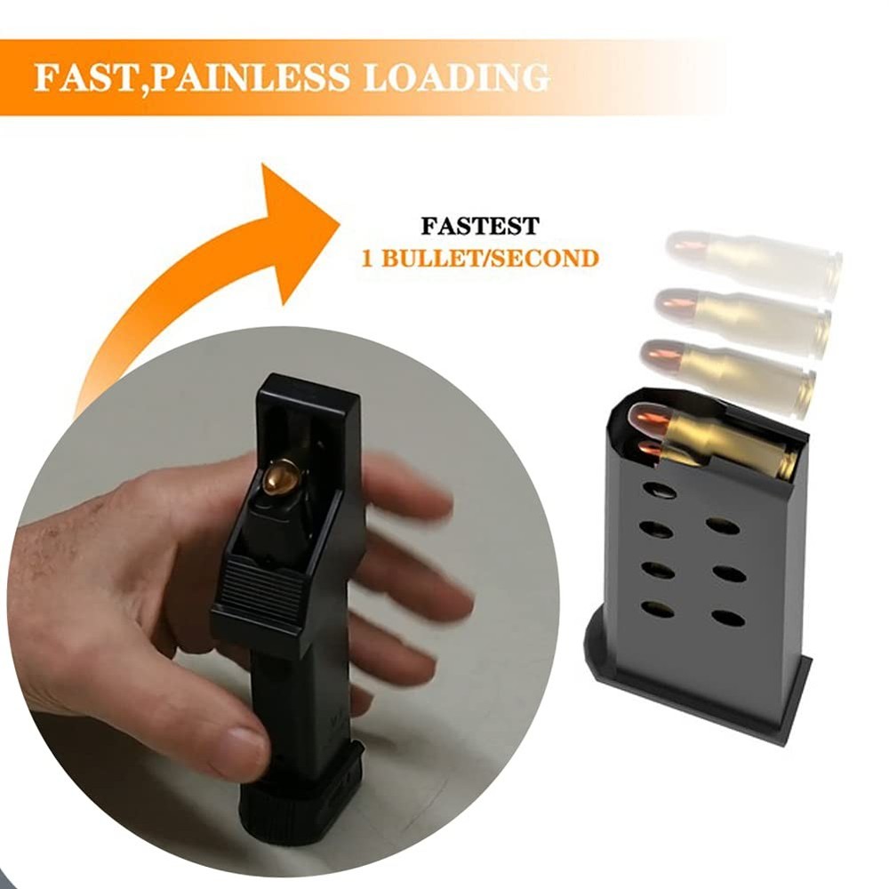 3 Pack Magazine Loader,Magazine Speed Loader for Most Double Stack 9mm Black