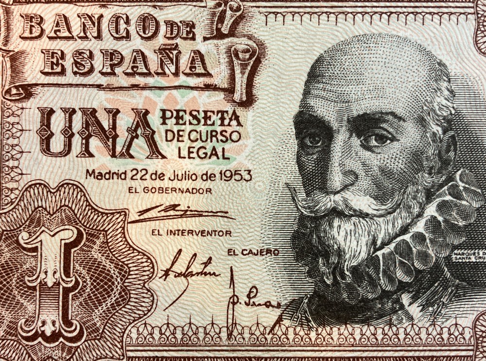 Spain Banknote. 1 Peseta. Dated 1953. Uncirculated Note.