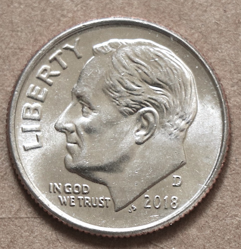 2018 D Roosevelt Dime BU