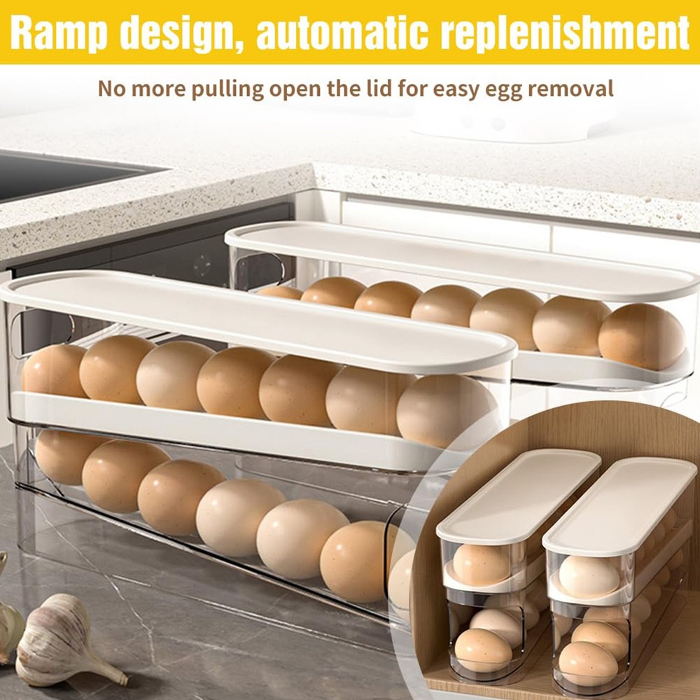 Egg Organizer For Refrigerator Large Capacity Egg Rack Holder Fridge