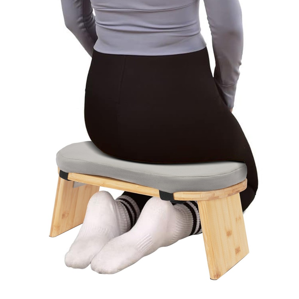 Foldable& Ergonomic Meditation Stool, Kneeling Meditation Bench