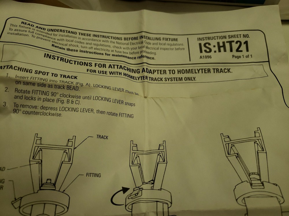 Homelyter. HT31WH. Track head white