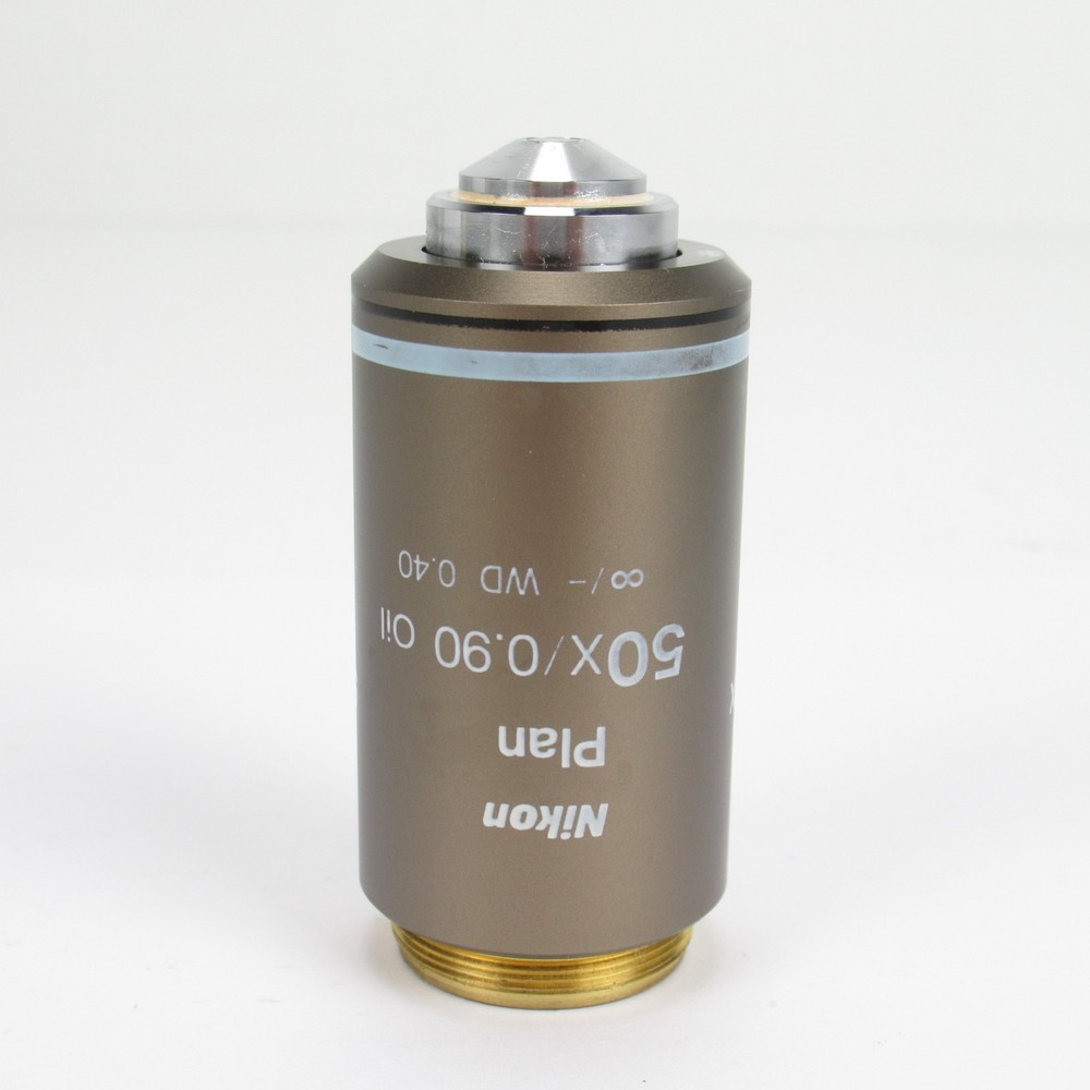 NIKON PLAN 50X/0.90 OIL WD 0.40 CFI INFINITY ECLIPSE MICROSCOPE OBJECTIVE
