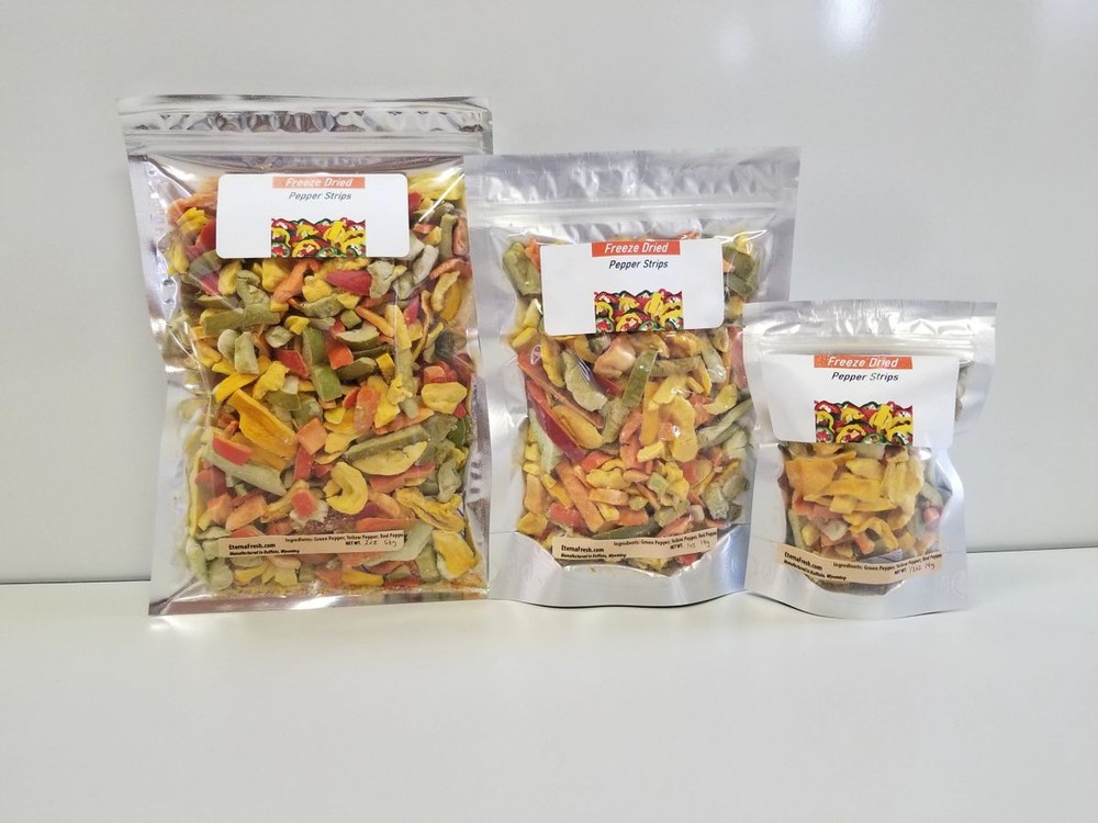 Freeze Dried Mixed Pepper Strips