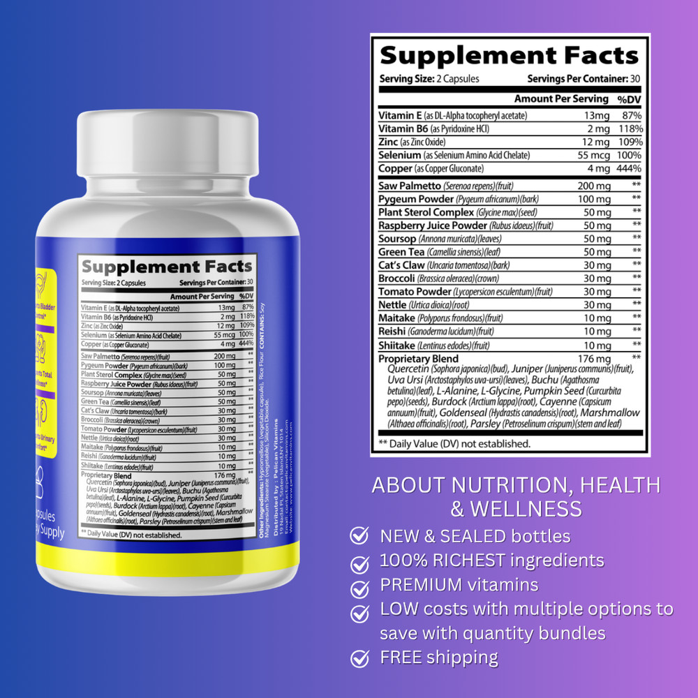 URO DOC- Prostate & Urinary Support- 3 Bottles- 180 Capsules