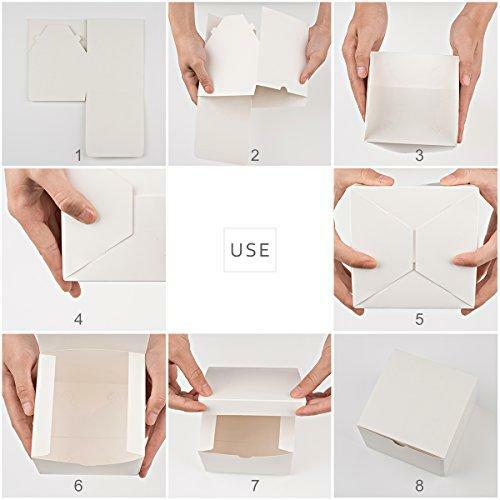 Mesha Small White Gift Boxes 4x4x4 (100 Pack) Gift Boxes with Lids for