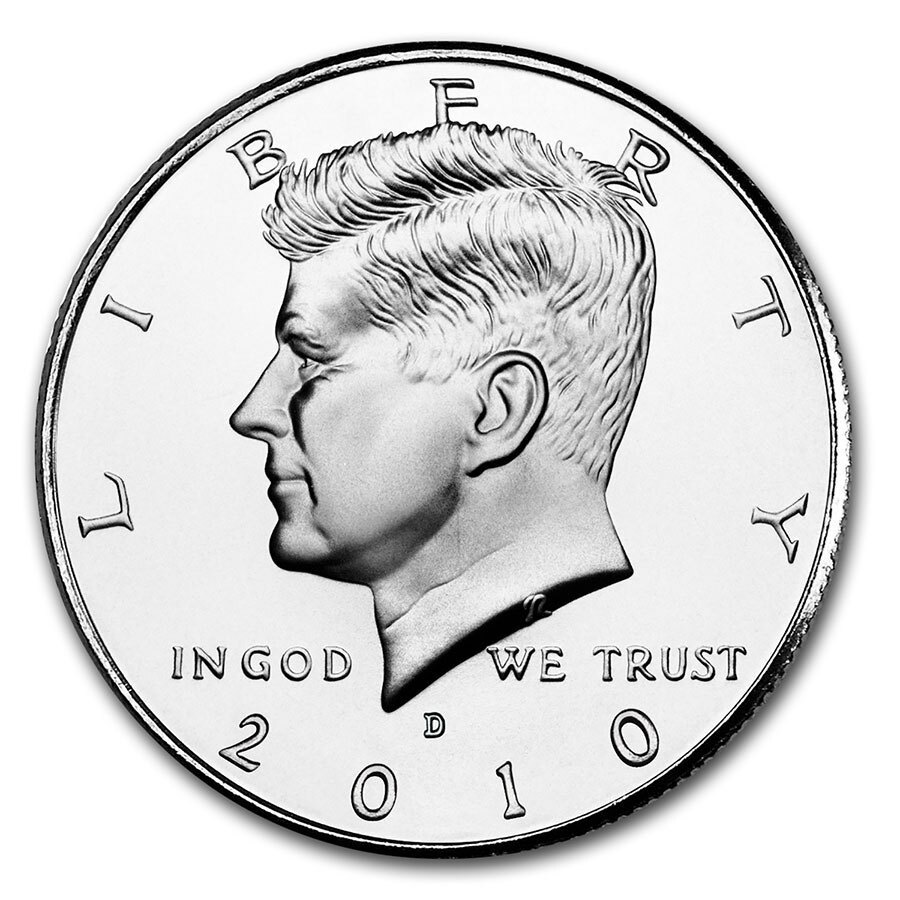 2010-D Kennedy Half Dollar 20-Coin Roll BU