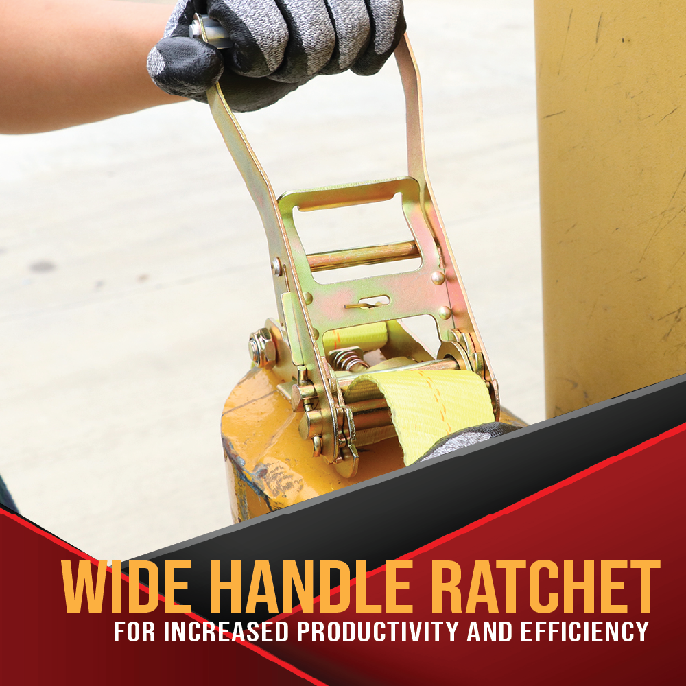 Boxer 2" x 1 FT Twin J Hook Ratchet Replacement End 2 Pack - Wide Handle