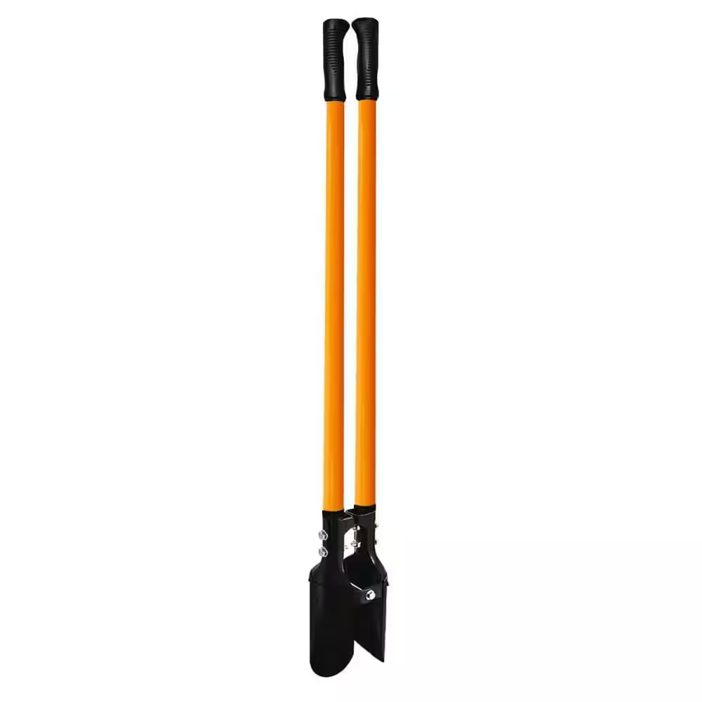 0.03 Cu. Ft. Post Hole Digger Tool, Heavy Duty with Fiberglass Handle