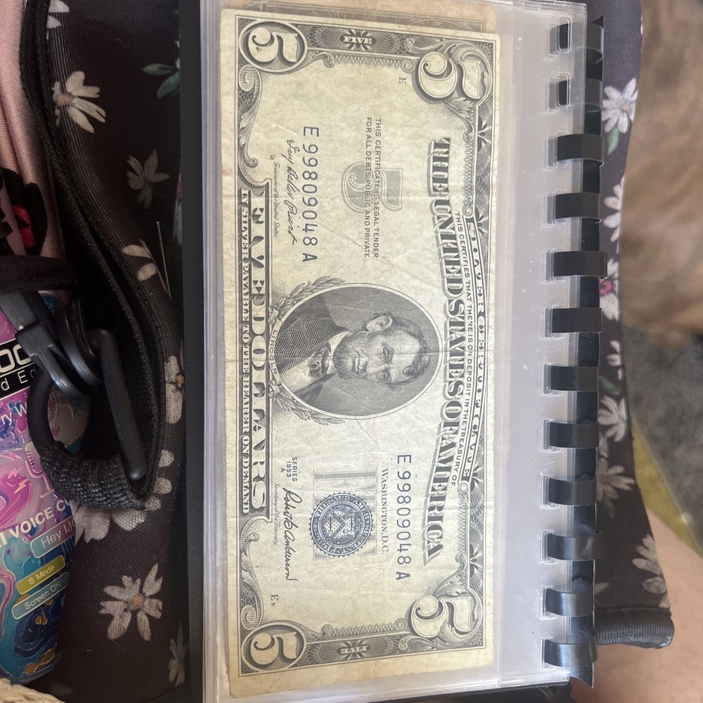 1953 A  Five Dollar Silver Certificate