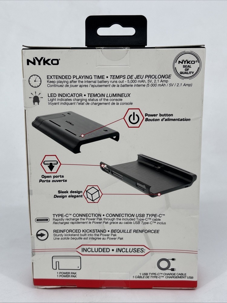 NYKO Power Pak, External Battery Pack For Switch