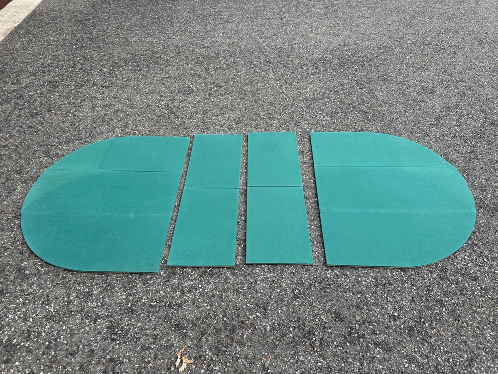 Poker Table Topper, Folding, Green Felt