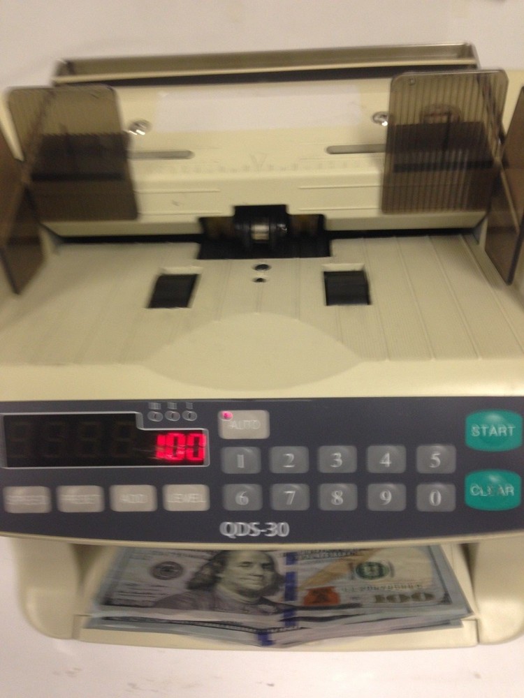 Quality Data Systems QDS-30 Currency Counter w/ currency Counterfeit detector