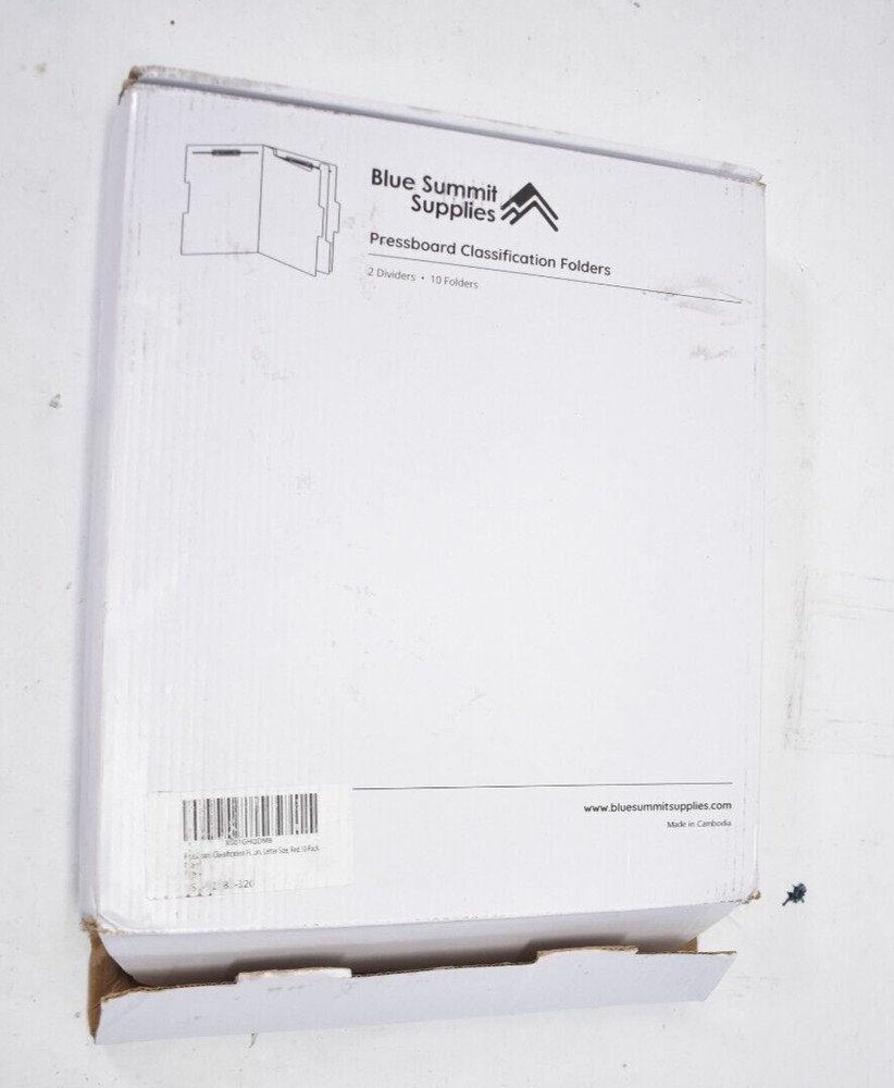 Blue Summit Supplies Pressboard Classification Folders Red 10 Pack Dividers