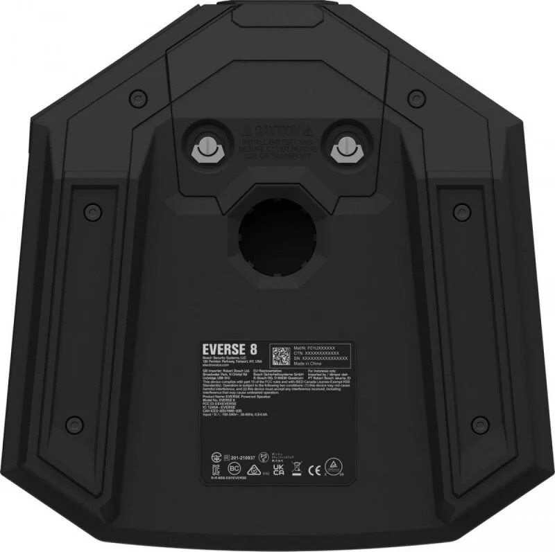 8" 2-way speaker battery black