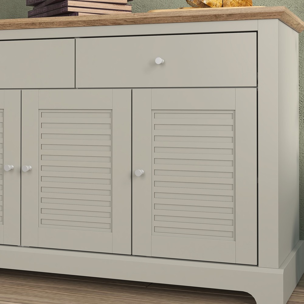 HOMCOM 2-Door & Drawer Sideboard - Modern Adjustable Shelf Cabinet