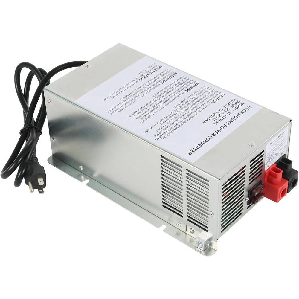 Converter 55 Amp Deck Power Converter Charger For RV Trailer Camper WF-9855 12V