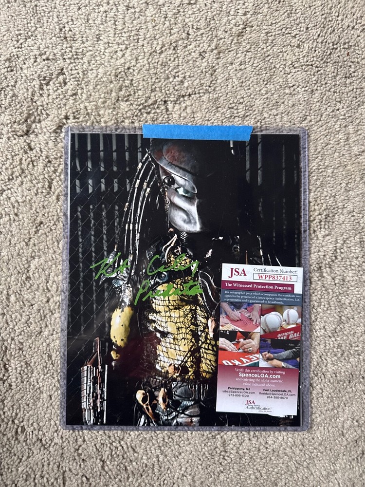 kurt carley predator autograph 8x10