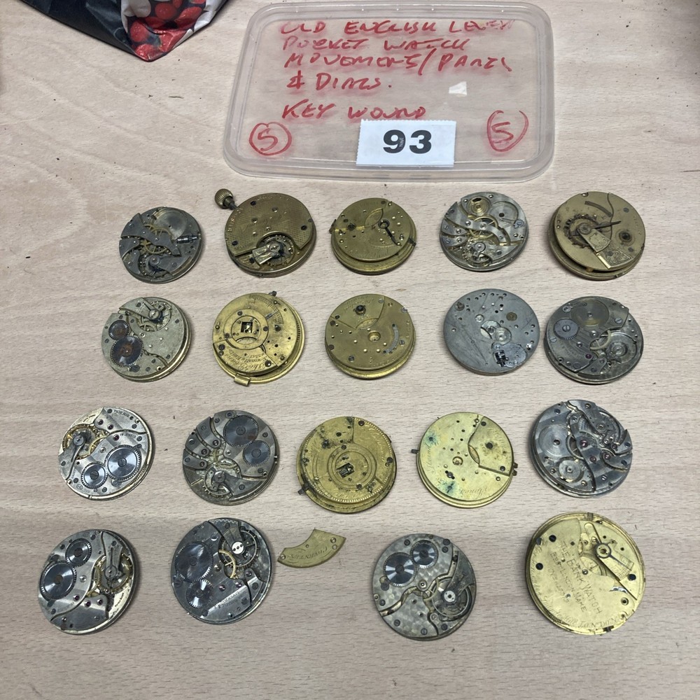 Antique Pocket Watch Movement - Spares Or Repair - Ref