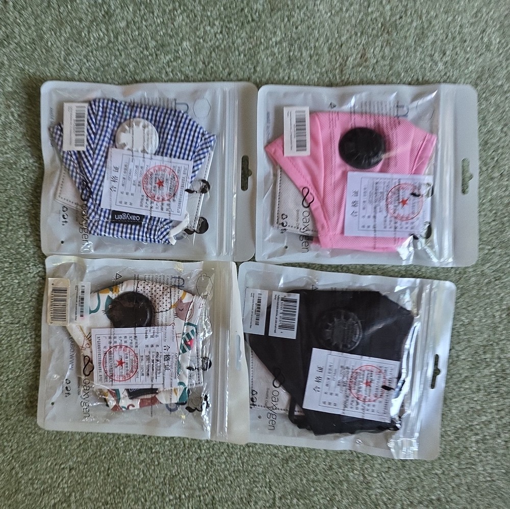 PM2.5 Face Masks 100 Count Reusable 2 Filters Per Pack